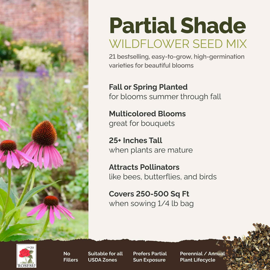 Partial Shade Wildflower Seed Mix